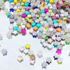 4*4mm Fondo Plano Forma Especial Colorido Plano Estrella de Cinco Puntas Joyería para Uñas Estrella de Mar Super Brillante Colorido Mixto Diamante para Uñas Venta al por Mayor