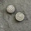 Pendientes de Media Esfera Tachonados con Diamantes Florales Mar Estrellado, Diseño de Nicho, Lujo de Alta Gama, Versátiles, Artesanía Pesada, Pendientes de Botón Incrustados con Circonita para Mujer