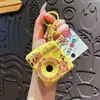 Novo Chaveiro Câmera Polaroid Capivara Desenho Animado Fofo Luminoso Brinquedo de Câmera Simulação Pingente para Mochila de Estudante