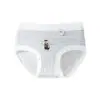 Pantaletas de algodón puro para mujer 10A antibacterianas, entrepierna extendida, transpirables, sin costuras, elásticas, ajustadas a la cadera, estilo universitario británico, pantaletas para mujer con temática de oso