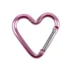 Hebilla de aleación de aluminio en forma de corazón para montañismo de fábrica Hebilla DIY para ropa de niños Gancho mini en forma de corazón para bolso pequeño