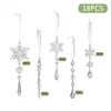 Haobei Suprimentos de Decoração de Natal Novos Transfronteiriços Tiras de Gelo de Natal Flocos de Neve Transparentes Bolas de Mirtilo Cones de Gelo Acrílicos