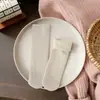 Meias Grossas Quentes de Inverno para Mulheres, Meias Slouch Macias e Elásticas com Listras Verticais, Efeito Emagrecedor, Meias Versáteis para Mulheres