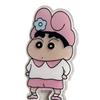 Horquilla pequeña con forma de crayón acrílico divertido para niña, con flequillo en forma de corazón y clip lateral, de dibujos animados, ideal para combinar con todo.
