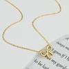 Collar japonés y coreano de venta caliente con lazo simple de acero de titanio para mujer, diseño fresco y dulce, chapado en oro, cadena para clavícula que no se desvanece, venta al por mayor