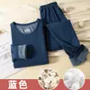 Roupa interior térmica masculina terno de seda de caxemira AB Rosto feminino resistente ao frio e armazenamento de calor Roupas e calças de outono forrado de lã Cabelo engrossado