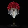 Accesorios de Boda Portaflores de Mesa de Cristal Mesa Principal Salón de Bodas Estante de Hierro Europeo Decoraciones Nuevos Adornos Acrílicos