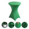 Funda elástica para mesa, funda para mesa de bar, decoración de eventos de boda de hotel, restaurante, banquete, funda redonda de color liso para mesa de cóctel al por mayor