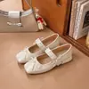 Zapatos Mary Jane Mujer Verano Combinar Fondo Plano No Cansan Nuevos 2026 Falda Suela Suave Punta Cuadrada Corte Bajo Frances Zapatos Pequeños de Cuero Pies
