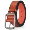 Cinturón de aleación para hombre con hebilla de pasador, microfibra, estilo casual blanco, europeo y americano, para jeans, fabricantes, en stock