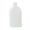 Botella plana de 28 dientes y 250 ml, venta directa de fábrica, color blanco PET, con hombros redondos y rayas, para loción, embalaje diario, gel de ducha, cuidado de la piel.