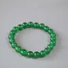 Pulsera elástica de ágata verde translúcida, estilo chino, nicho retro, fresca, con cuentas, diaria, simple, a la moda, elegante