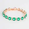 Pulseira de Alta Qualidade Pulseira de Cristal Azul Pulseira Europeia e Americana Acessível Luxo Elegante Estilo Frio Pulseira de Liga Leve Feminina Fábrica Atacado