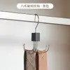 Gancho Giratorio de Seis Garras de Madera Maciza para Colgar Ropa de Gran Venta, Multifuncional, Colgador sin Rastro para Bolsas y Bufandas del Hogar, Estilo Lujo Ligero