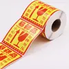 Etiquetas para Itens Frágeis, Adesivos de Embalagem para Logística e Entrega Expressa, Etiquetas de Frágil em Chinês, Inglês e Russo, Adesivos de Selo Personalizados em Russo