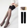 Habitación con Aire Acondicionado Rodilleras Medias Largas para Mujer Verano Frío Media Rodilla Antideslizante Anti-gancho Seda Cálido A prueba de Frío Anti-gancho Calcetines Hulk