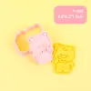 Forma de Biscoito Urso de Manteiga Inserção de Sobremesa Urso Biscoito Fondant Prensado à Mão Simulação 3D Ferramenta de Prensagem para Assar