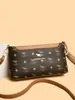Bolso de Moda para Mujer Bolso Cruzado Retro 2025 Nuevo Bolso para Madre de Mediana Edad Cuero Suave Bolso de Hombro Estampado Bolso Multicapa