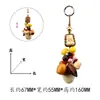 Pingente de Bolsa de Chocalho de Casca de Fruta da Colheita Criativa, Chaveiro de Sino de Vento Estilo Floresta Vintage, Artesanato em Madeira