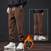 Pantalones de Deportes de Invierno al por Mayor Pana de Peso Pesado Pantalones de Hombre Engrosados con Forro Polar Cálidos para Hombre Casual Versátiles Pantalones de Correr