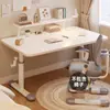 Mesa de trabalho com design moderno e minimalista, multicamadas, personalizada e criativa, adequada para leitura em dormitório, altura ajustável, mesa de estudo infantil