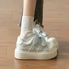 Zapatillas Blancas Versátiles para Mujer, Nuevo Estilo Verano 2026, Suela Gruesa, Zapatos de Lona Super Elegantes, Zapatos de Pan