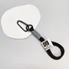 Llavero Colgante de Cuerda de Nylon Tejida de Doble Capa Hebilla en Forma de D Etiqueta Lavable Llavero Decoración Cadena para Bolso de Muñeca Accesorio