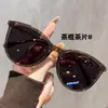 35019 Gafas de Sol Polarizadas con Montura Trendy Cat-Eye para Hombre y Mujer al por Mayor Montura Personalizada Carey Gafas de Sol Negras y Grises