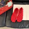 Sandalias de Malla Tejida Hueca de Tacón Bajo y Punta Redonda Estilo Francés de Nicho, Zapatos de Jaula de Cerdo de Moda, Zuecos Rojos Transpirables de Verano