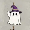 Produtos de madeira são os mais vendidos internacionalmente, 6 tipos de pingentes de fantasma branco para o Halloween, disponíveis exclusivamente para atacado de fornecedores de pequenas mercadorias de Yiwu.