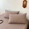 2026 Nuevo Modelo Funda de Almohada de Algodón Puro Teñido en Hilo Algodón Lavado Pieza Única