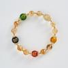 Pulsera de Cristal Amarillo del Año de la Serpiente Original de Este Año de Vida Serie Explosiones del Templo Pulsera de Piedra Ojo de Tigre Dios de la Riqueza de Cinco Vías