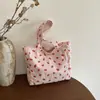 Bolsa Tote de Grande Capacidade para Mulheres 2026 Nova Bolsa de Trabalho Bolsa Tote Morango Linda e Estilosa Bolsa de Ombro Simples