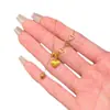 Colar de Corrente para Clavícula com Pingente de Coração Escovado Dourado Usado Sensação de Alto Padrão Luxo Leve Temperamento de Nicho Colar Versátil para o Dia a Dia