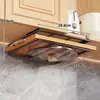 Estante de almacenamiento para cocina para uso doméstico, colgante debajo del gabinete, estante multifuncional para escurrir tapas de ollas, tazas, espátulas y utensilios