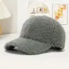 Gorro Plano de Lana de Cordero de Color Sólido para Otoño e Invierno, Logo Personalizable, Gorra de Béisbol Cálida a la Moda, Gorra Versátil Estilo Coreano