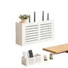 Caixa de Armazenamento para Roteador Montada na Parede Prateleira para Set-top Box WiFi Sem Furos Caixa de Cobertura de Parede Rack Organizador Decorativo