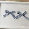 Miu Estilo Coreano Listras Creme Cauda de Andorinha Laço Roupas de Bebê Boneca de Pelúcia Material Decorativo Presilha para Cabelo Capa de Celular