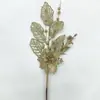 Nuevas lentejuelas de simulación de polvo dorado regalo de Navidad con ramo decorativo floral hecho a mano materiales de embalaje DIY