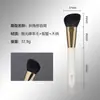 En Stock Brocha de Maquillaje de Pelo de Cabra Fino y Puro, Brocha de Polvo de Tubo de Cobre de Gama Alta Individual, Brocha para Rubor, Brocha para Sombras de Ojos, Brocha Fijadora