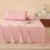 Lençol de cama escovado espessado 100% algodão peça única dormitório estudantil capa de edredom espessada conjunto de cama de três peças