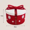 Cesta de Almacenamiento Tejida con Cuerda de Algodón Navideña, Caja de Regalo Decorativa, Organizador de Escritorio para Artículos Varios, Snacks y Cosméticos