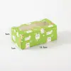 Caja Ventana Mochi de Nieve Dibujos Animados 2/4/6 Piezas Caja de Pastel de Luna Empaque de Galletas Qing Tuan Caja de Regalo
