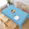 Toalha de Mesa Pic Nic Pe Amarelo Branco Azul Branco Vermelho Branco Xadrez Preto e Branco Plástico Decoração Festa de Feriado Suprimentos