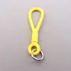 Cordão de Silicone Colorido para Celular com Argola, Cordão de Boneca Pequena, Cordão de Brinquedo, Cordão Elástico à Prova d'Água, Cordão para Chaveiro