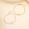 Plata City S925 plata de ley circonio completo hueco trébol de cuatro hojas pulsera femenina moda lujo ligero mundo flor rica cinco tréboles de cuatro hojas