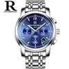 Reloj Deportivo Multifuncional para Hombre de Marca de Moda Esfera con Tres Ojos Seis Manecillas Cronometraje Resistente al Agua Luminoso Reloj para Hombre
