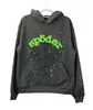 Sudadera Sp5Der de Moda Más Vendida en el Extranjero, Corte Holgado Estilo Americano, Forro Polar, Sudadera con Capucha de Telaraña de Espuma, Stock Listo de Fábrica