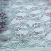 Tecido de Renda Fino de Verão, Renda Jacquard Bicolor Tipo Algodão com Desenho Floral Vazado, Fabricante de Tecido de Renda