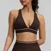 Sutiã de Yoga Sexy Ajustado Tamanho Europeu com Lindo Design nas Costas, Roupa Íntima Esportiva Fitness Casual Versátil para Mulheres